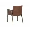 Bernadette Dining Armchair - Bravo Cognac - Back Angle - Bernadette Dining Armchair - Bravo Cognac - Back Angle