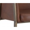 Bernadette Dining Armchair - Bravo Cognac - Seat Leg Close-up