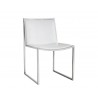 Blair Dining Chair - Stainless Steel - White Croc - Angled View
