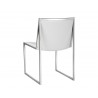 Blair Dining Chair - Stainless Steel - White Croc - Back Angle