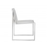 Blair Dining Chair - Stainless Steel - White Croc - Side Angle