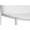 Blair Dining Chair - Stainless Steel - White Croc - Seat Close-up