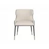 Gianni Dining Chair - Dillon Cream / Dillon Thunder - Front  - Gianni Dining Chair - Dillon Cream / Dillon Thunder - Front 