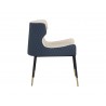 Gianni Dining Chair - Dillon Cream / Dillon Thunder - Side Angle