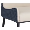 Gianni Dining Chair - Dillon Cream / Dillon Thunder - Seat Close-up
