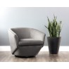 Treviso Swivel Lounge Chair - Antonio Charcoal - Lifestyle