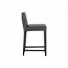 Brooke Counter Stool - Bravo Portabella/Ivory, Side Angle - Brooke Counter Stool - Bravo Portabella/Ivory, Side Angle