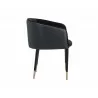 Asher Dining Armchair - Abbington Black / Napa Black - Side Angled - Asher Dining Armchair - Abbington Black / Napa Black - Side Angled