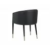 Asher Dining Armchair - Abbington Black / Napa Black - Back Angled - Asher Dining Armchair - Abbington Black / Napa Black - Back Angled