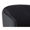 Asher Dining Armchair - Abbington Black / Napa Black - Seat Close-Up