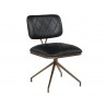 Virtu Swivel Dining Chair - Bravo Black - Angled View