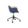 Owen Office Chair - Dillon Cream / Dillon Thunder - Side Angle