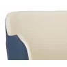 Owen Office Chair - Dillon Cream / Dillon Thunder - Seat Back Close-up - Owen Office Chair - Dillon Cream / Dillon Thunder - Seat Back Close-up