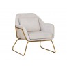 SUNPAN Watts Lounge Chair - Gold - Polo Club Muslin / Bravo Cream, Frontview 2