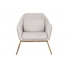 SUNPAN Watts Lounge Chair - Gold - Polo Club Muslin / Bravo Cream, Frontview