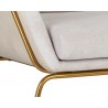 SUNPAN Watts Lounge Chair - Gold - Polo Club Muslin / Bravo Cream, Closeup View 2