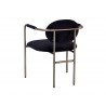 Rylan Dining Armchair - Abbington Black/Abbington Navy/Dillon Cream- Back Angle