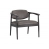 SUNPAN Westley Lounge Chair - Bravo Ash/Dorset Platinum/Leo Cabernet/Polo Club Muslin, Angled View