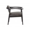 SUNPAN Westley Lounge Chair - Bravo Ash/Dorset Platinum/Leo Cabernet/Polo Club Muslin, Side Angle