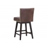 Vintage Swivel Counter Stool - Havana Dark Brown - Back Angle