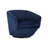 Treviso Swivel Lounge Chair - Metropolis Blue - Angled
