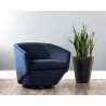 Treviso Swivel Lounge Chair - Metropolis Blue - Lifestyle