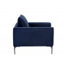 Virgo Armchair - Metropolis Blue - Side Angle