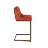 Holly Barstool - Abbington Burnt Orange - Side Angle