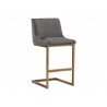 Holly Barstool - Zenith Graphite Grey - Angled View