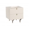 Sunpan Celine Nightstand - Front Side Angle with Decor