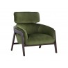 Maximus Lounge Chair - Moss Green - Angled