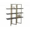 Sunpan Niya Bookcase - Angled View with Decor - Sunpan Niya Bookcase - Angled View with Decor