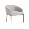 Cornella Lounge Chair - Polo Club Stone - Angled View - Cornella Lounge Chair - Polo Club Stone - Angled View