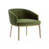 Cornella Lounge Chair - Forest Green - Angled View