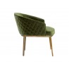 Cornella Lounge Chair - Forest Green - Side Angle