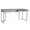 Sunpan Jiro Desk - Shagreen Leather - Angled View