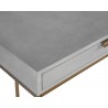 Sunpan Jiro Desk - Shagreen Leather - Top Angle Edge 