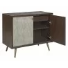 Aniston Sideboard - Small - Dark Mango - Shagreen Leather - Drawer Opened - Aniston Sideboard - Small - Dark Mango - Shagreen Leather - Drawer Opened