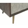 Aniston Sideboard - Small - Dark Mango - Shagreen Leather - Leg Close-up - Aniston Sideboard - Small - Dark Mango - Shagreen Leather - Leg Close-up