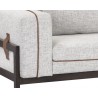 Sunpan Belinda Sofa - Symphony Greige - Sofa Seat Close-Up