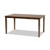 Augustine Modern and Contemporary Grey Fabric Upholstered and Walnut Brown Finish - Dining Table