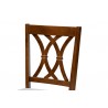 Augustine Modern and Contemporary Grey Fabric Upholstered and Walnut Brown Finish - seat Back Close-Up