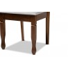 Augustine Modern and Contemporary Grey Fabric Upholstered and Walnut Brown Finish - Leg Close-Up