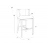 Hayden Barstool - Bravo Cream - Dimensions