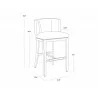 Hayden Barstool - Bravo Cream - Dimensions - Hayden Barstool - Bravo Cream - Dimensions