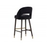 Monae Barstool - Abbington Black - Back Angle