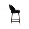 Monae Counter Stool - Abbington Black - Side Angle