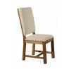 Alpine Furniture Shasta Set of 2 Upholstered Side Chairs, Salvaged Natural - Front Side Angle - Alpine Furniture Shasta Set of 2 Upholstered Side Chairs, Salvaged Natural - Front Side Angle