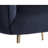 Amara Lounge Chair in Abbington Navy - Leg Close-up