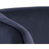 Amara Lounge Chair in Abbington Navy - Arm Close-up